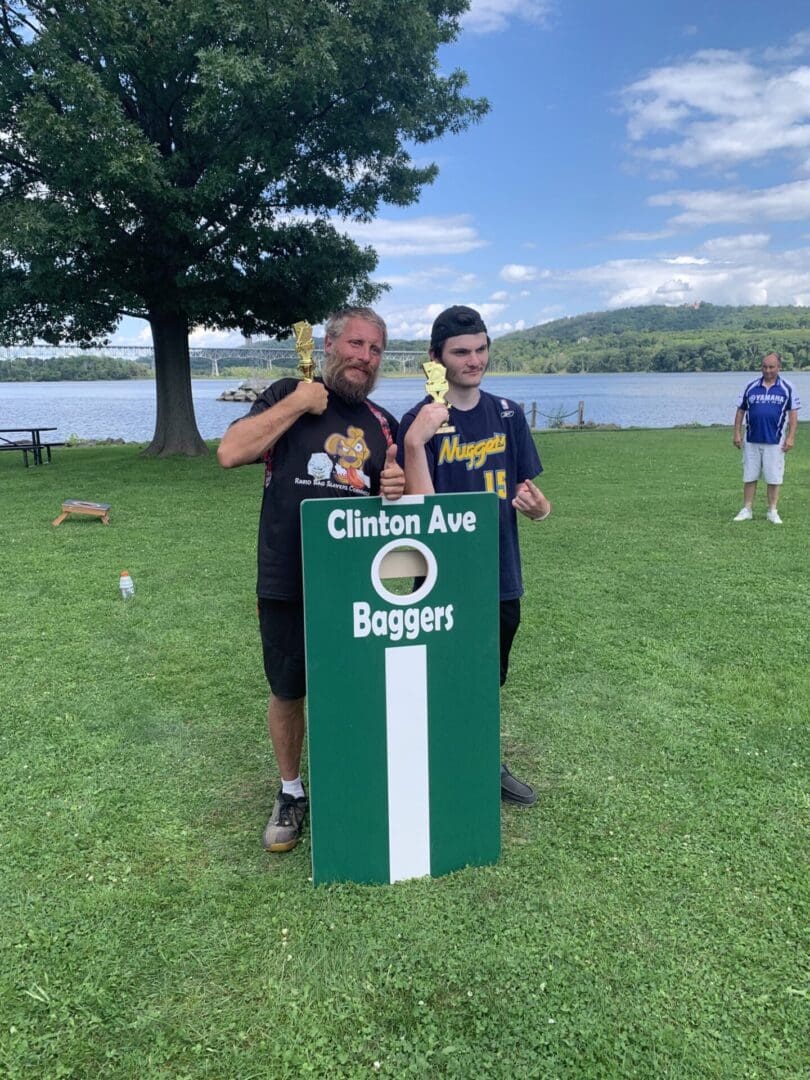 First Place Blind Draw Tournament Winners (left to right) Robert H. and Caden A.