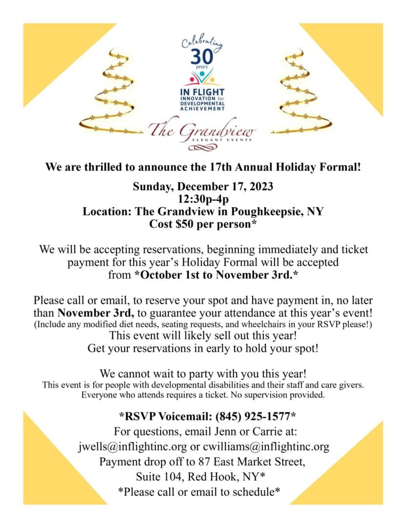 17th Annual Holiday Formal Flyer