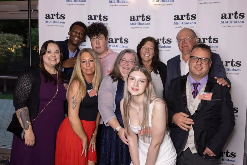 In Flight accepting Think DIFFERENTLY in the Arts Award