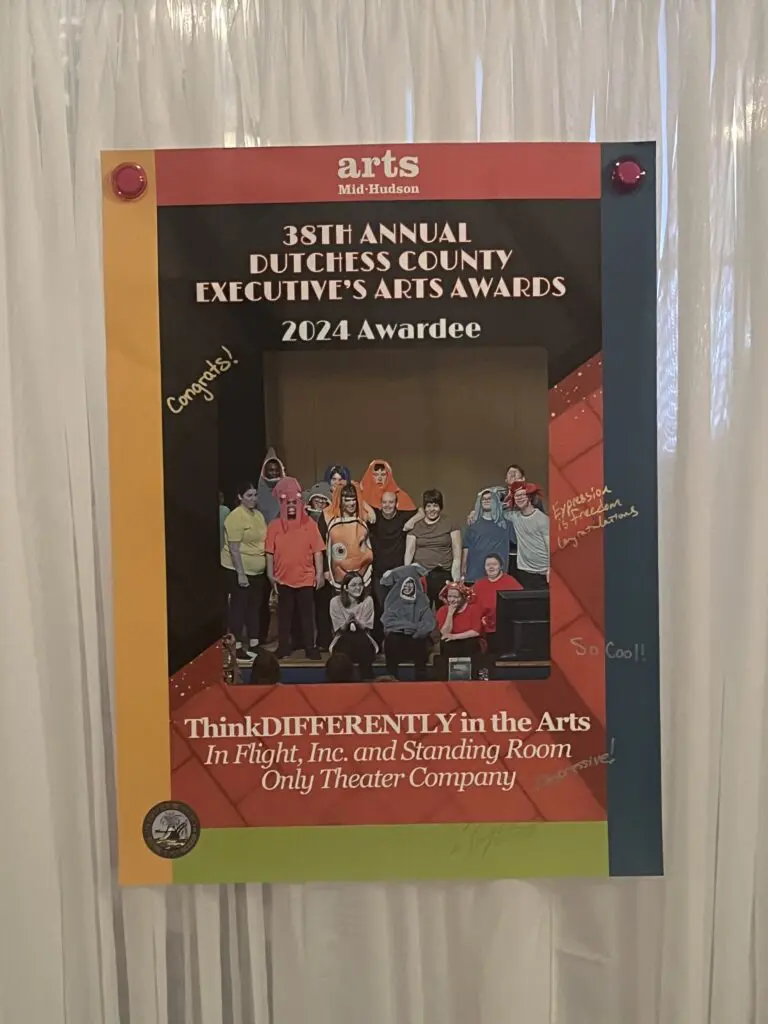 Poster for In Flight and SRO Theater Company Think DIFFERENTLY in the Arts Award