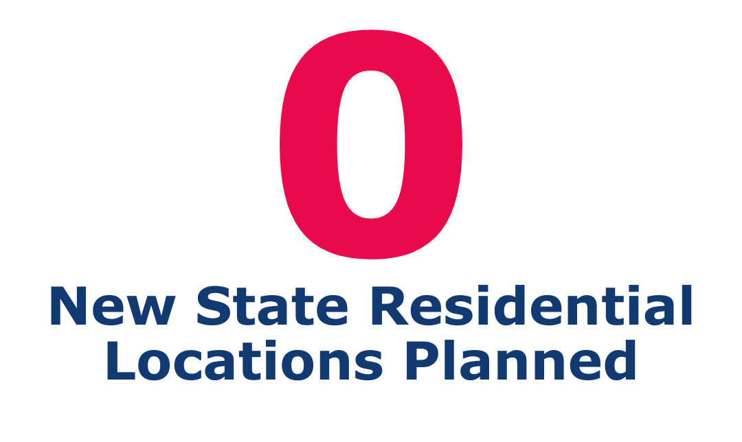 Zero new state residential locations planned