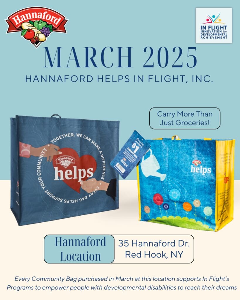 Hannaford Helps Community Bag Program selects In Flight for March 2025