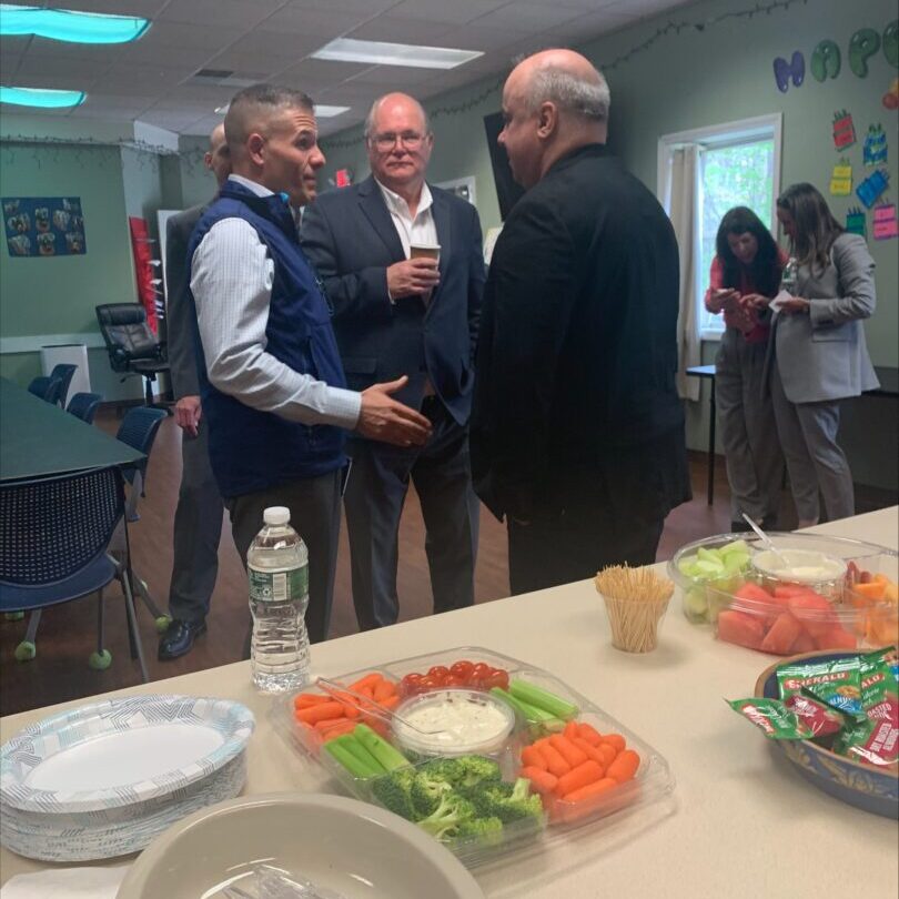 Rep. Marc Molinaro meeting with In Flight, Inc.'s administration team at their Ghent Day Program.